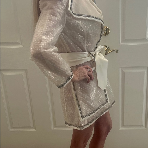 RARE-ICONIC-Dolce & Gabbana-Clear Plastic Bubble Wrap Rain Coat-Rhinestone-90s - Picture 3 of 16